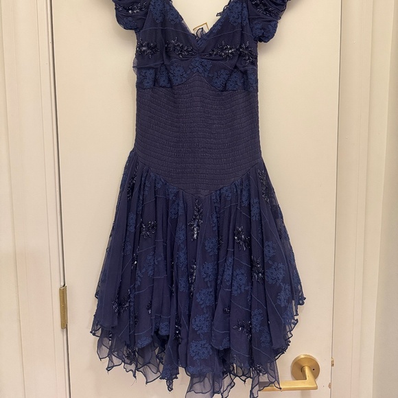 Mini Royal Blue Dress with embelishments - Picture 2 of 3